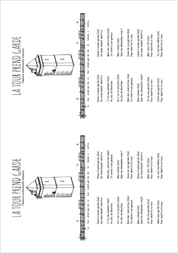 La tour prend garde Partition gratuite